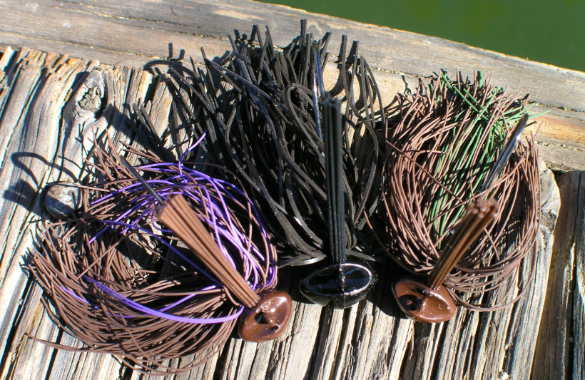 Bass Jig Skirts Living Rubber Lot of 10 Color Brown Black Chartreuse 