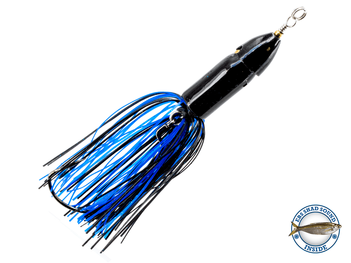 1/2 oz fishing lures Livingston Sweet Talker Swim Jig Black Blue Flash 1
