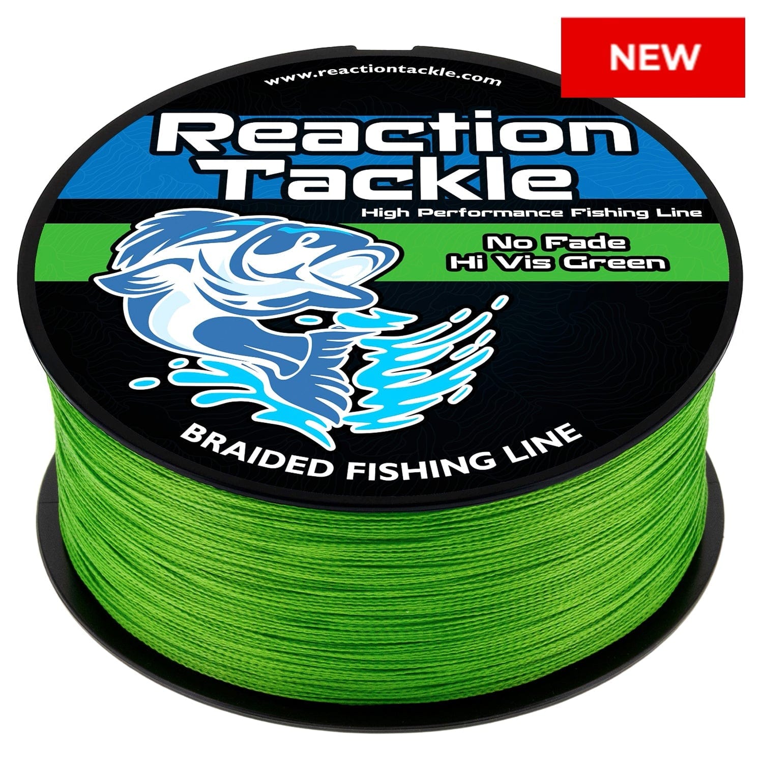 buy braided fishing line Reaction Tackle Braided Fishing Line - NO FADE Hi Vis Green