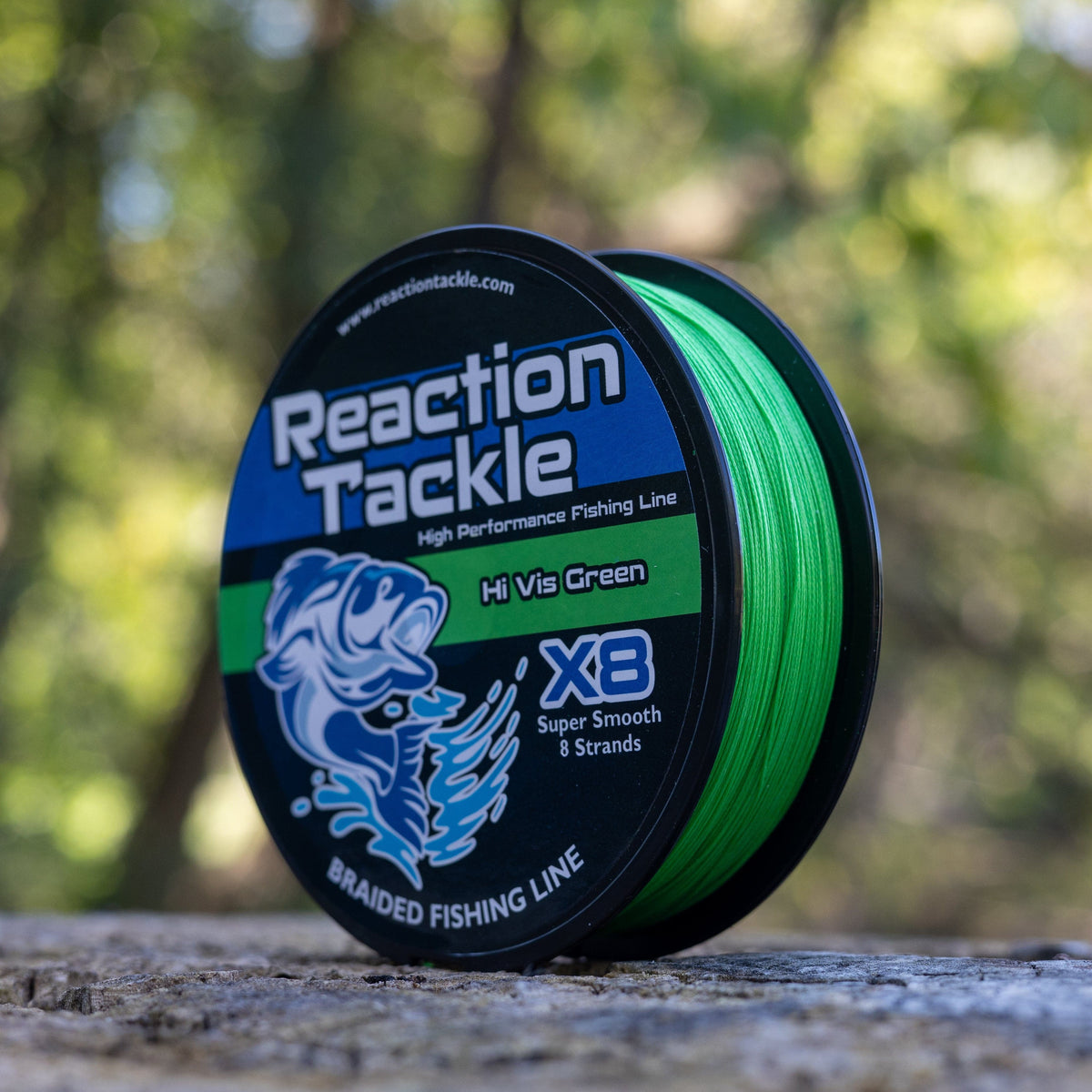 best high visibility braided fishing line Reaction Tackle X8 Braided Fishing Line