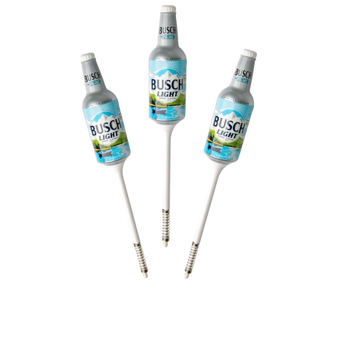 busch light fishing lures Bottle Bobber 3-Count, Loose Vintage tackle display - Made in the USA Color:GOLD GLITTER Teasers