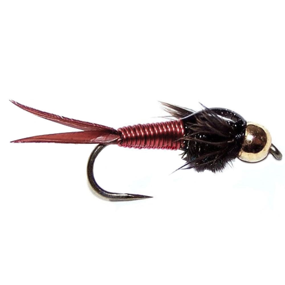 Barbless Bead Head Red Copper John Nymph Fly