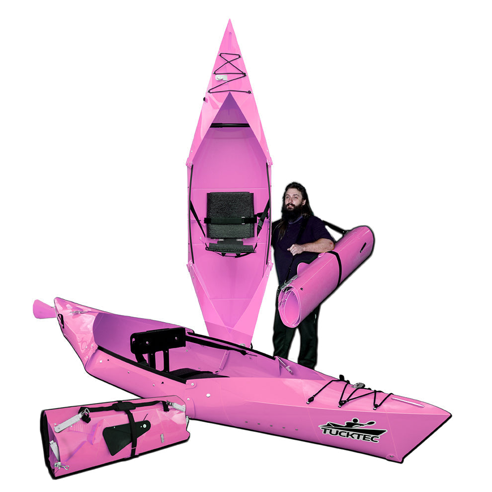 Labor Day Sale! Tucktec Pro Folding Kayak | Hard-Shell | 2-minute Set-up | Foldable, Portable Kayak
