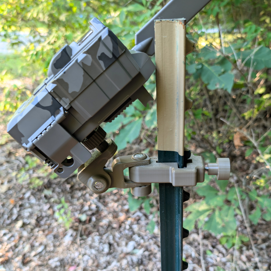 The ADK Edge APEX 360° Rotating Universal T-Post Trail Camera Mount
