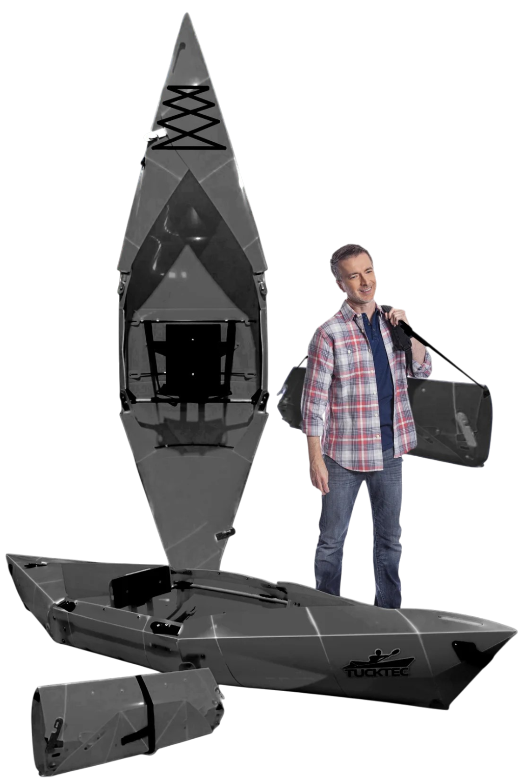 Labor Day Sale! Tucktec Pro Folding Kayak | Hard-Shell | 2-minute Set-up | Foldable, Portable Kayak
