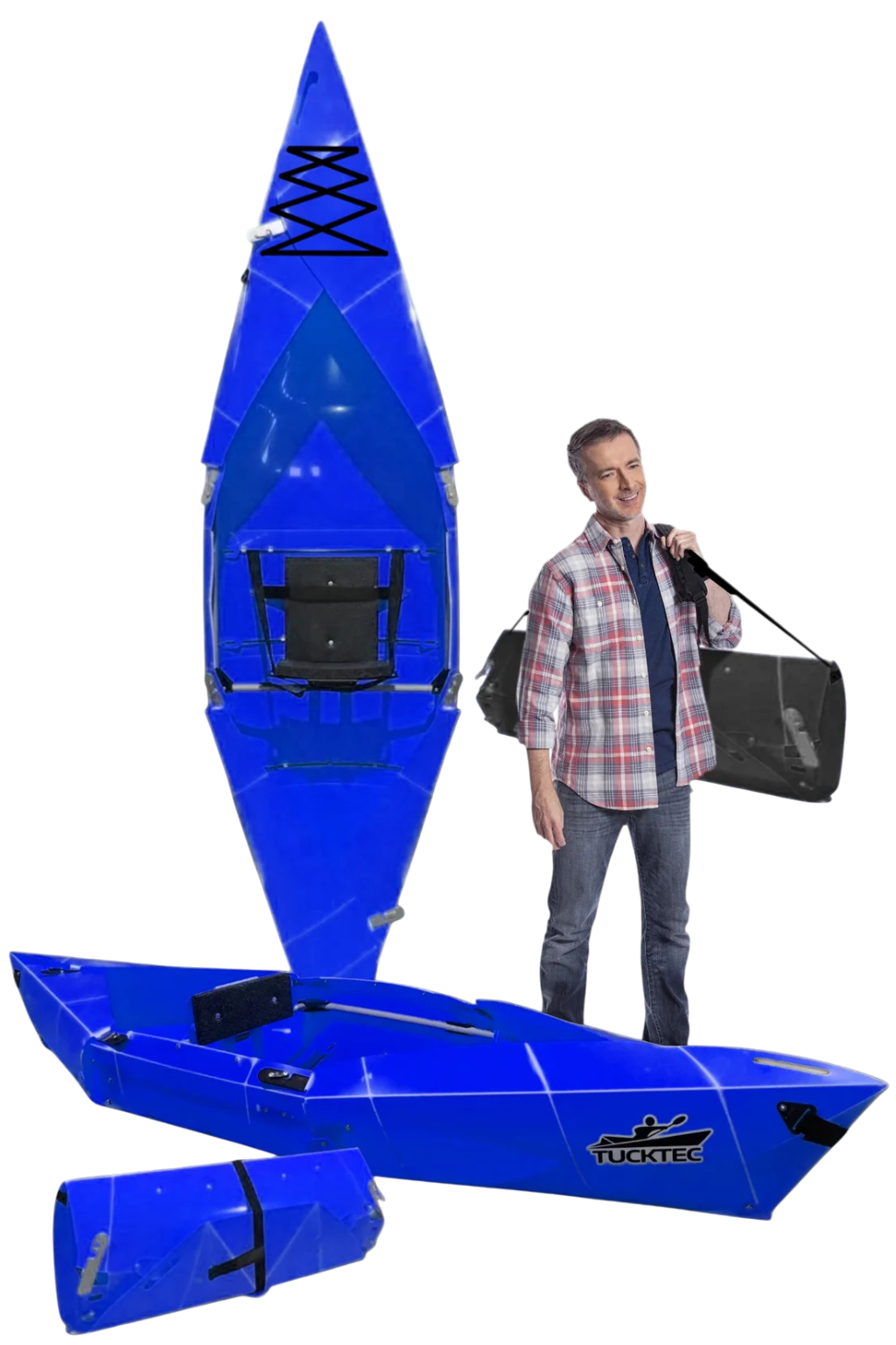 Labor Day Sale! Tucktec Pro Folding Kayak | Hard-Shell | 2-minute Set-up | Foldable, Portable Kayak