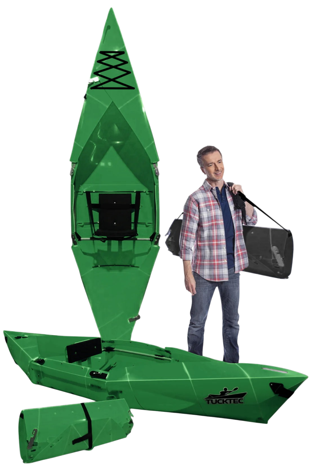 Labor Day Sale! Tucktec Pro Folding Kayak | Hard-Shell | 2-minute Set-up | Foldable, Portable Kayak