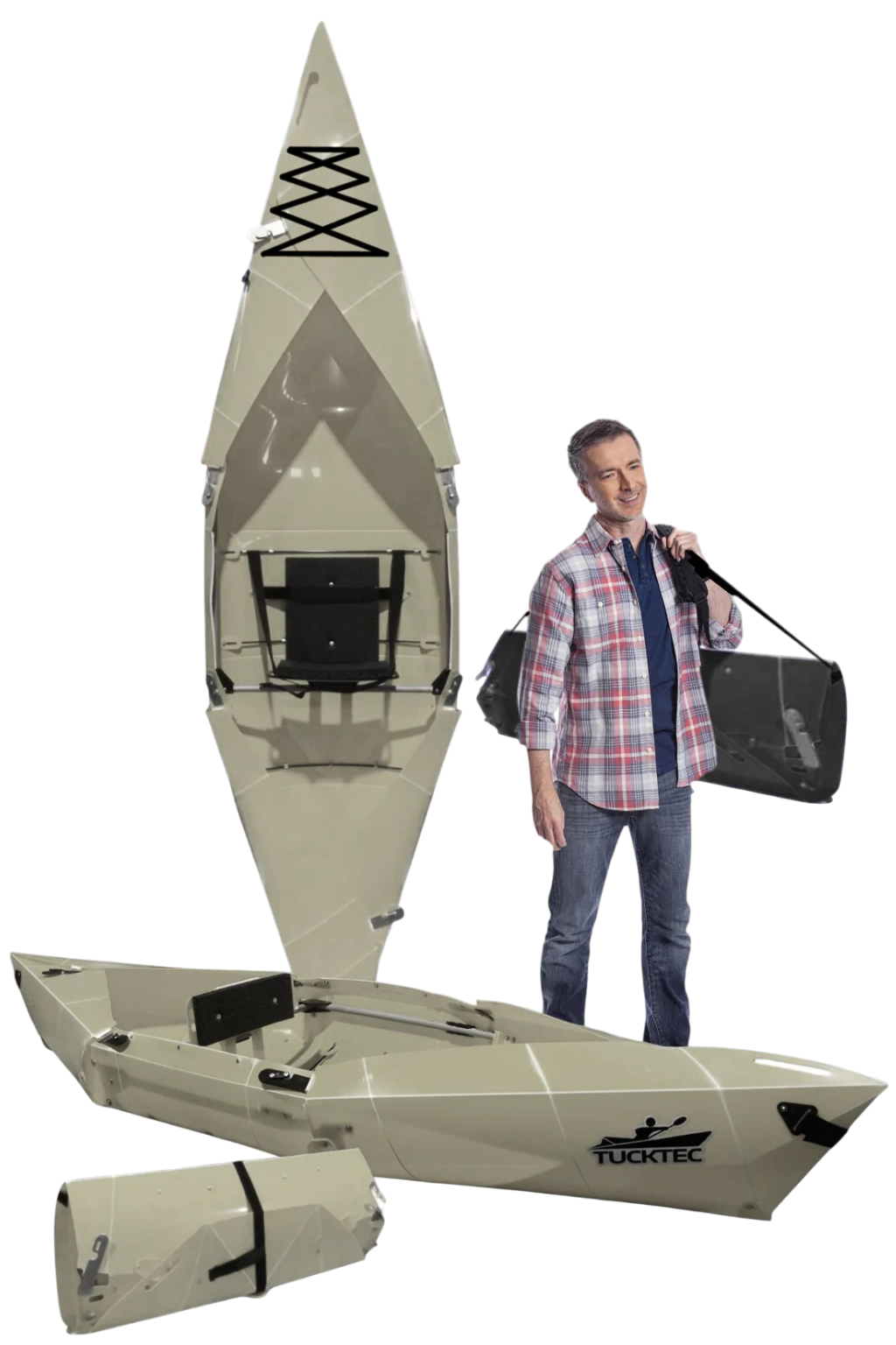 Labor Day Sale! Tucktec Pro Folding Kayak | Hard-Shell | 2-minute Set-up | Foldable, Portable Kayak
