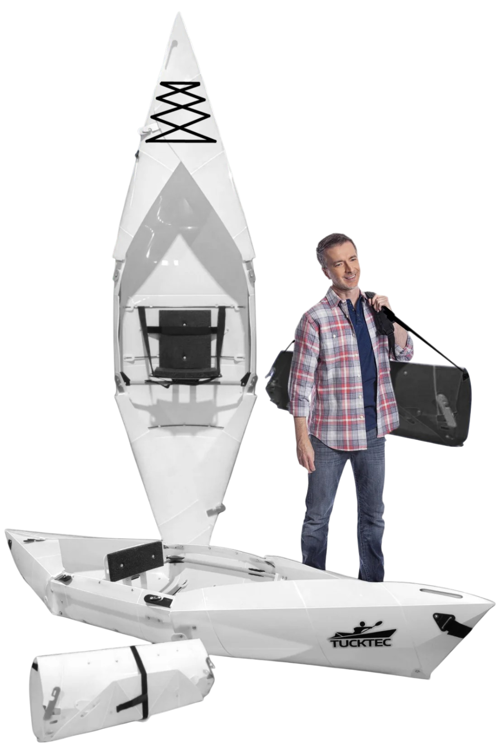 Labor Day Sale! Tucktec Pro Folding Kayak | Hard-Shell | 2-minute Set-up | Foldable, Portable Kayak