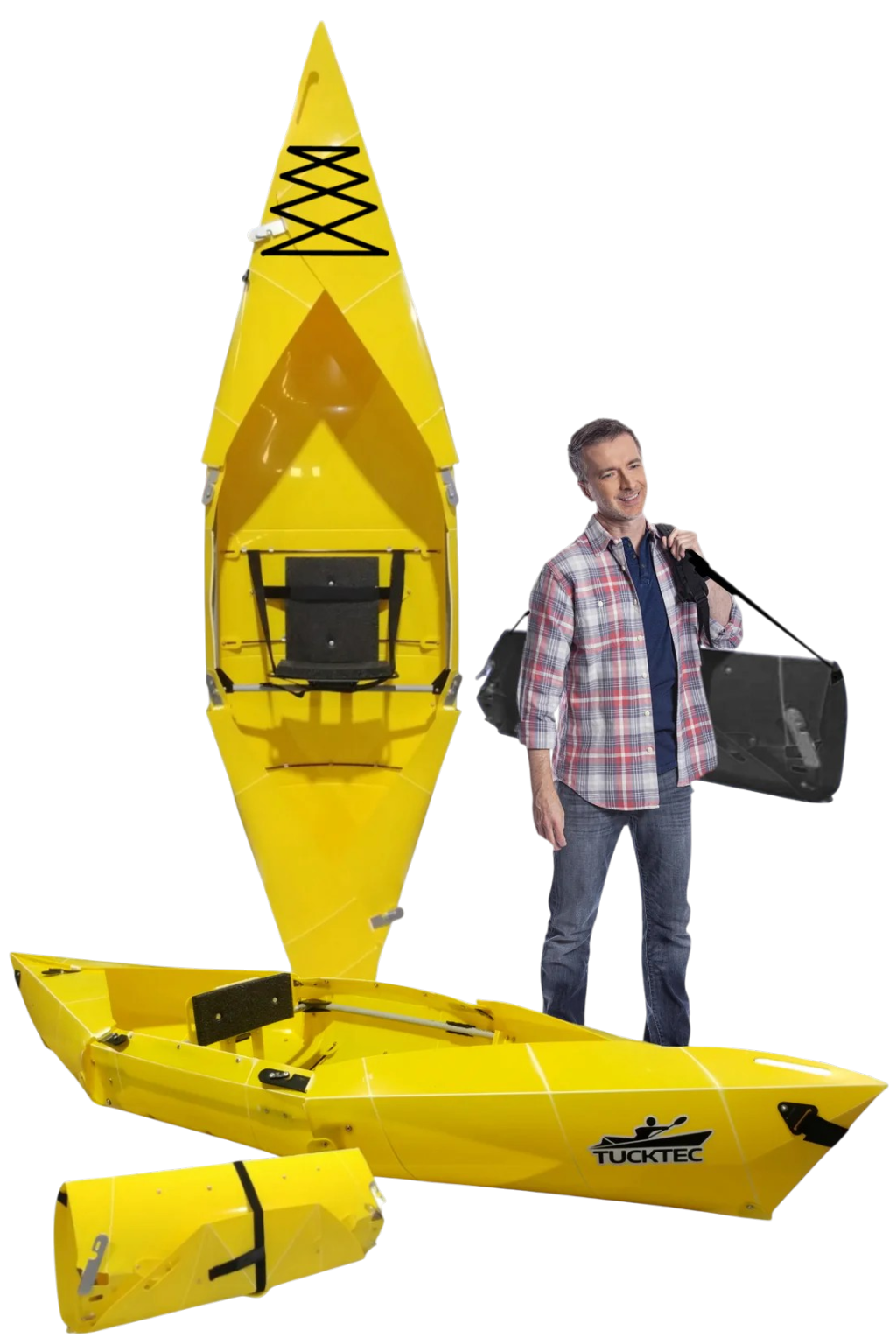 Labor Day Sale! Tucktec Pro Folding Kayak | Hard-Shell | 2-minute Set-up | Foldable, Portable Kayak