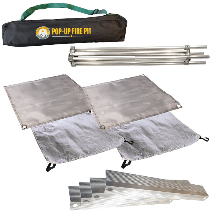 Pop-Up Fire Pit + Heat Shield (Bonus Pack)