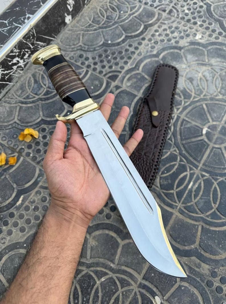 cskforged Dundee knife Crocodile Dundee Outback Inspired Knife-Premium Polished Blade