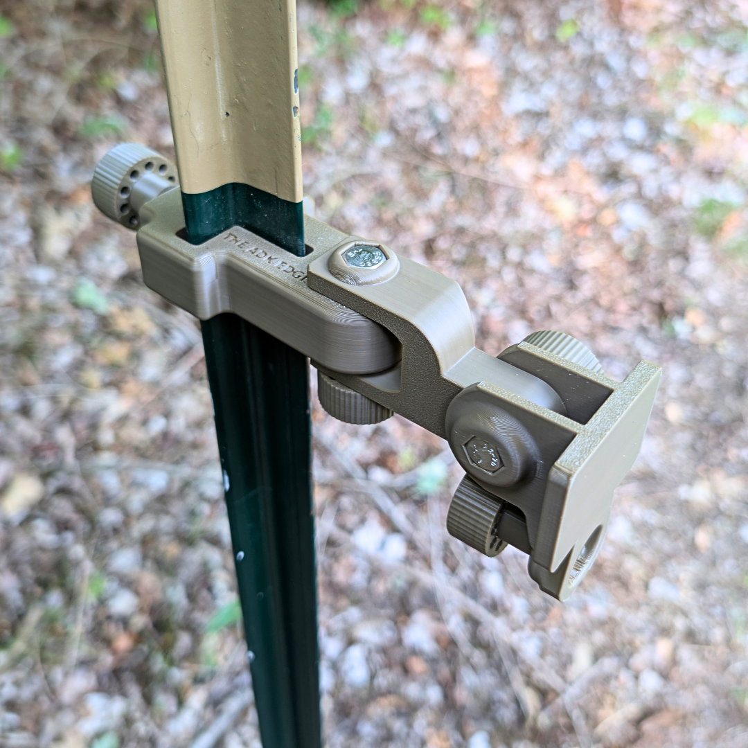 The ADK Edge APEX 360° Rotating T-Post Trail Camera Mount for SPYPOINT FLEX
