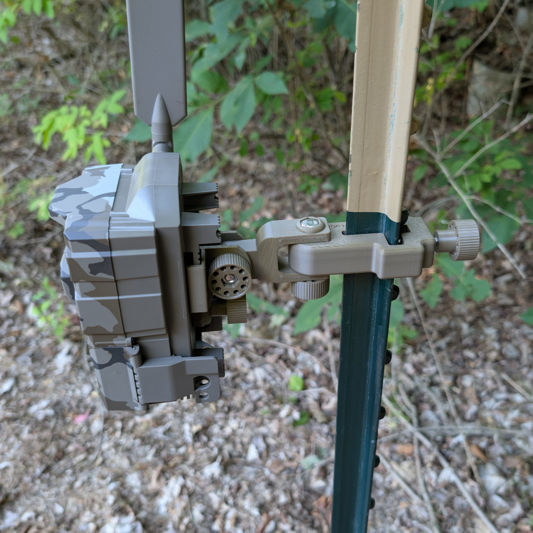 The ADK Edge APEX 360° Rotating T-Post Trail Camera Mount for Tactacam REVEAL 2 | 3