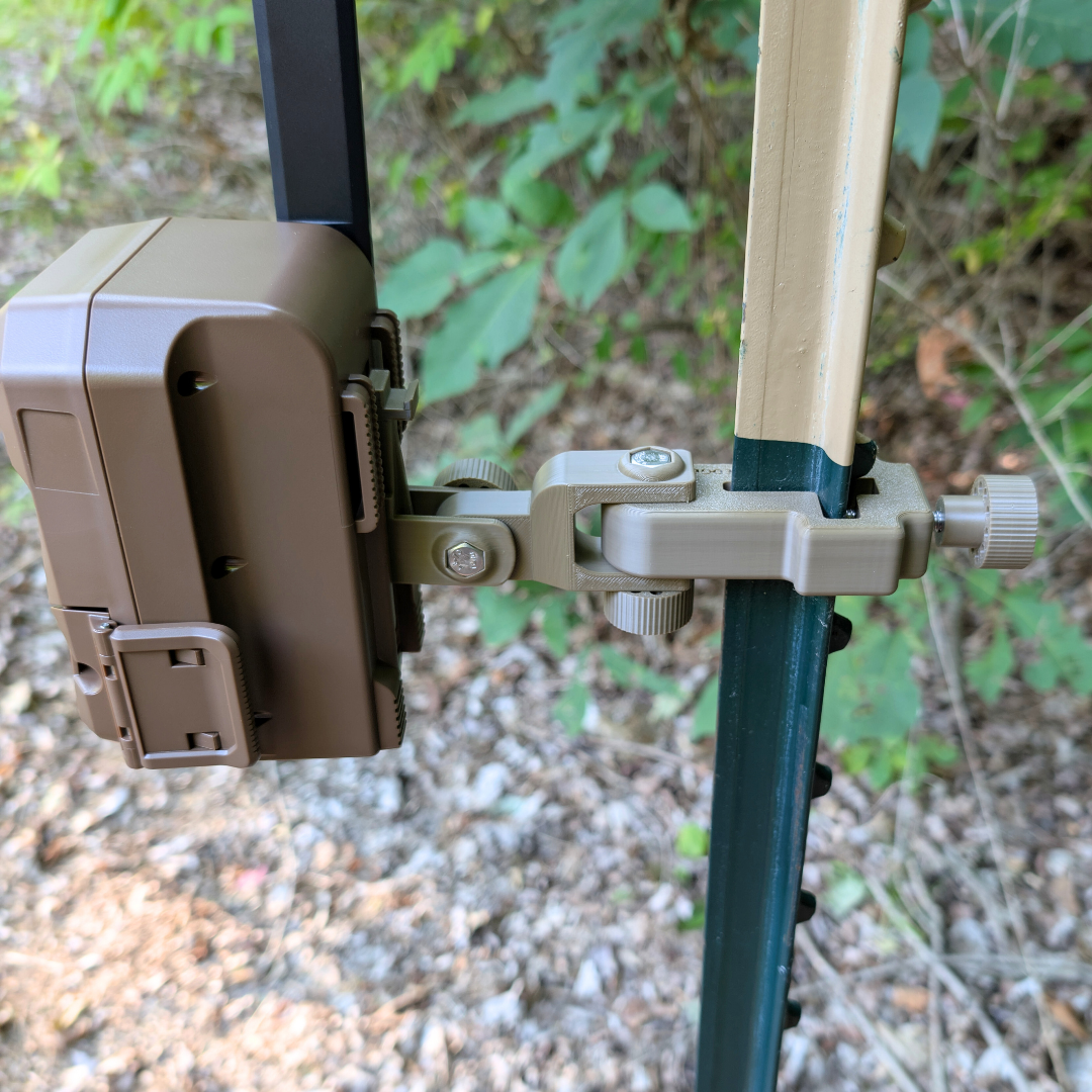 The ADK Edge APEX 360° Rotating T-Post Trail Camera Mount for Moultrie EDGE