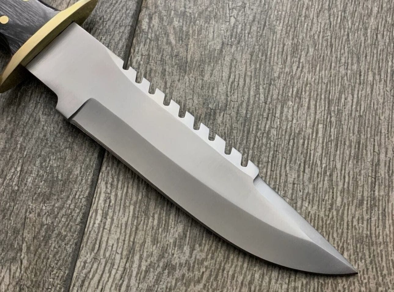 cskforged Knife Handmade Knife with Brass Guard and Rose Wood Handle