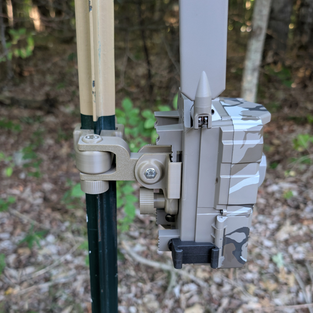 The ADK Edge APEX 360° Rotating T-Post Trail Camera Mount for Tactacam REVEAL 2 | 3