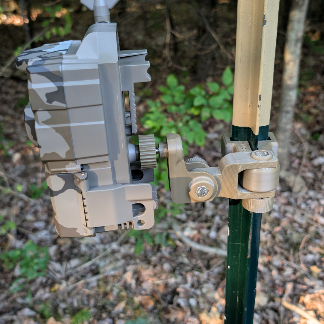 The ADK Edge APEX 360° Rotating Universal T-Post Trail Camera Mount