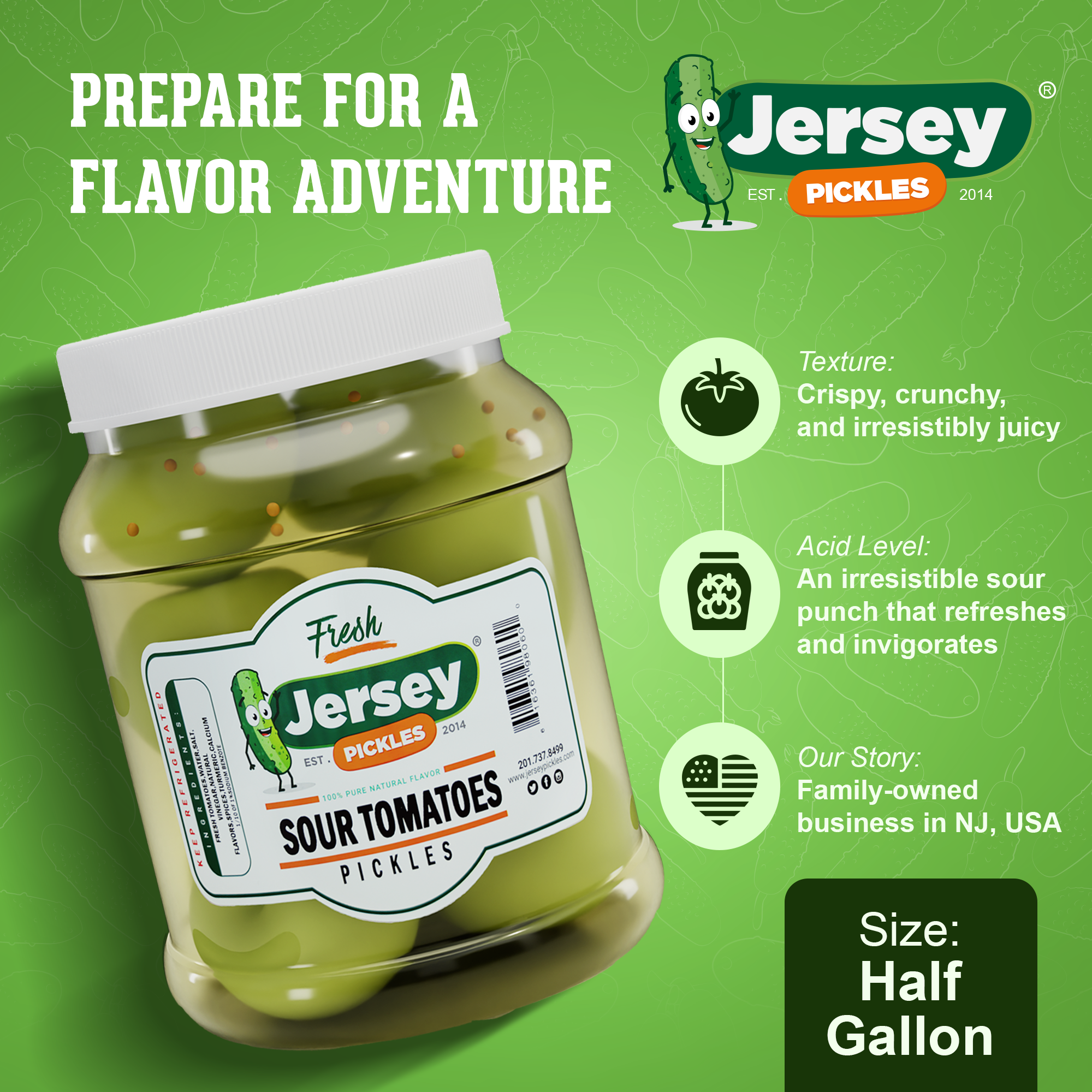 Sour Pickled Green Tomatoes