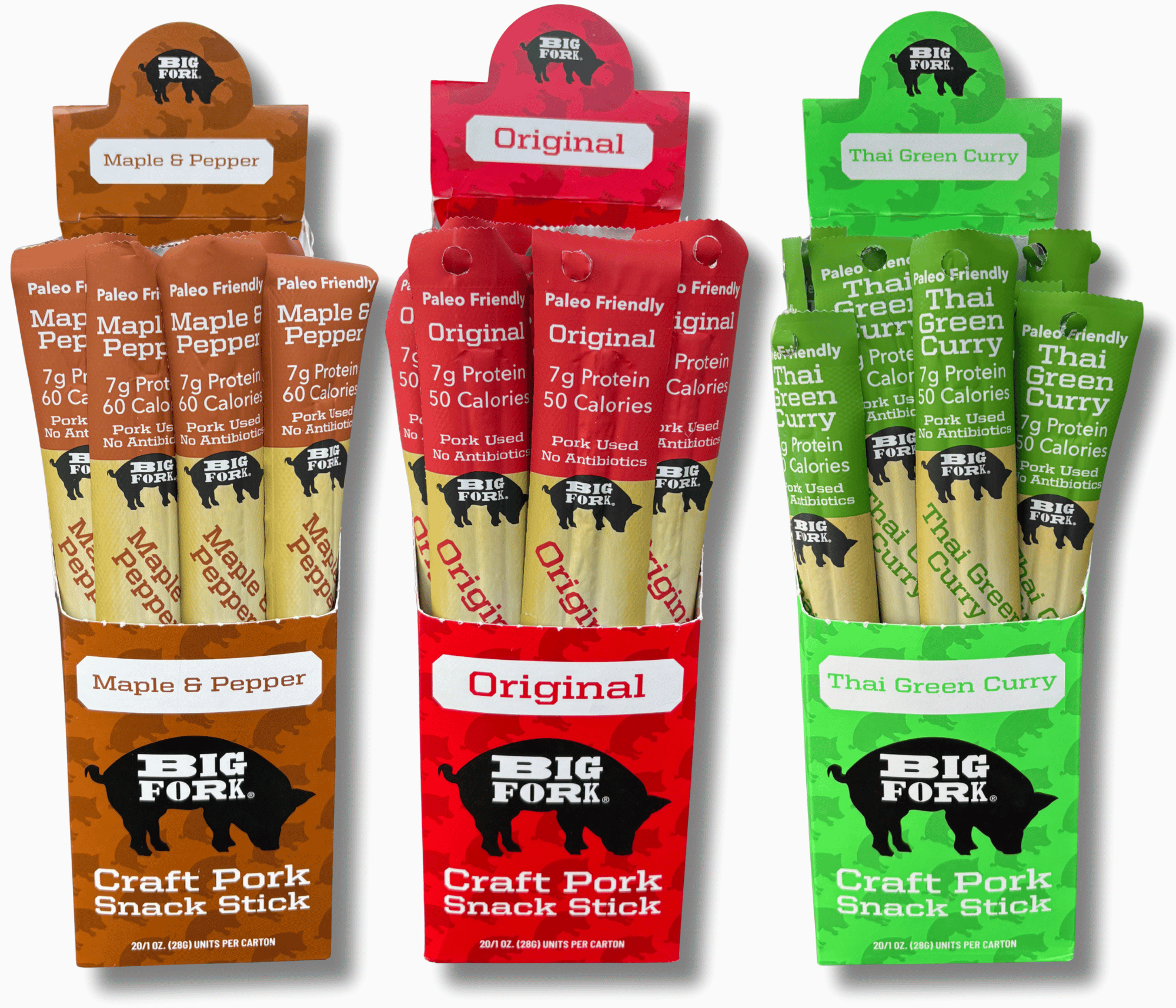 Craft Pork Snack Stick Collection (60 Sticks Total)