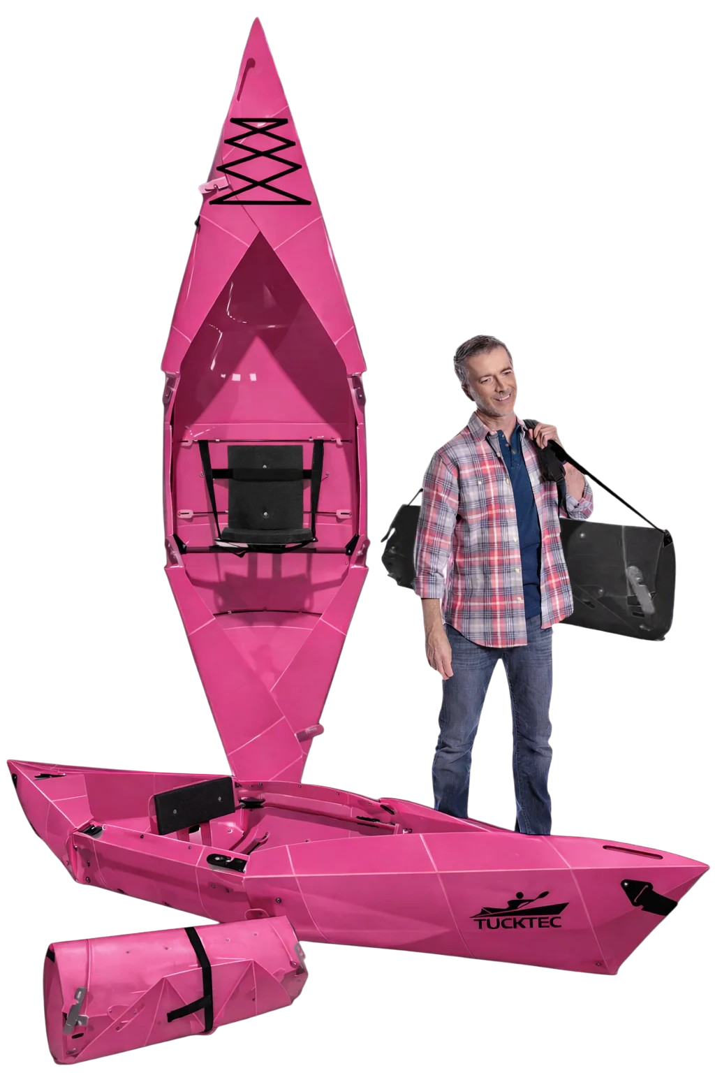 Labor Day Sale! Tucktec Pro Folding Kayak | Hard-Shell | 2-minute Set-up | Foldable, Portable Kayak
