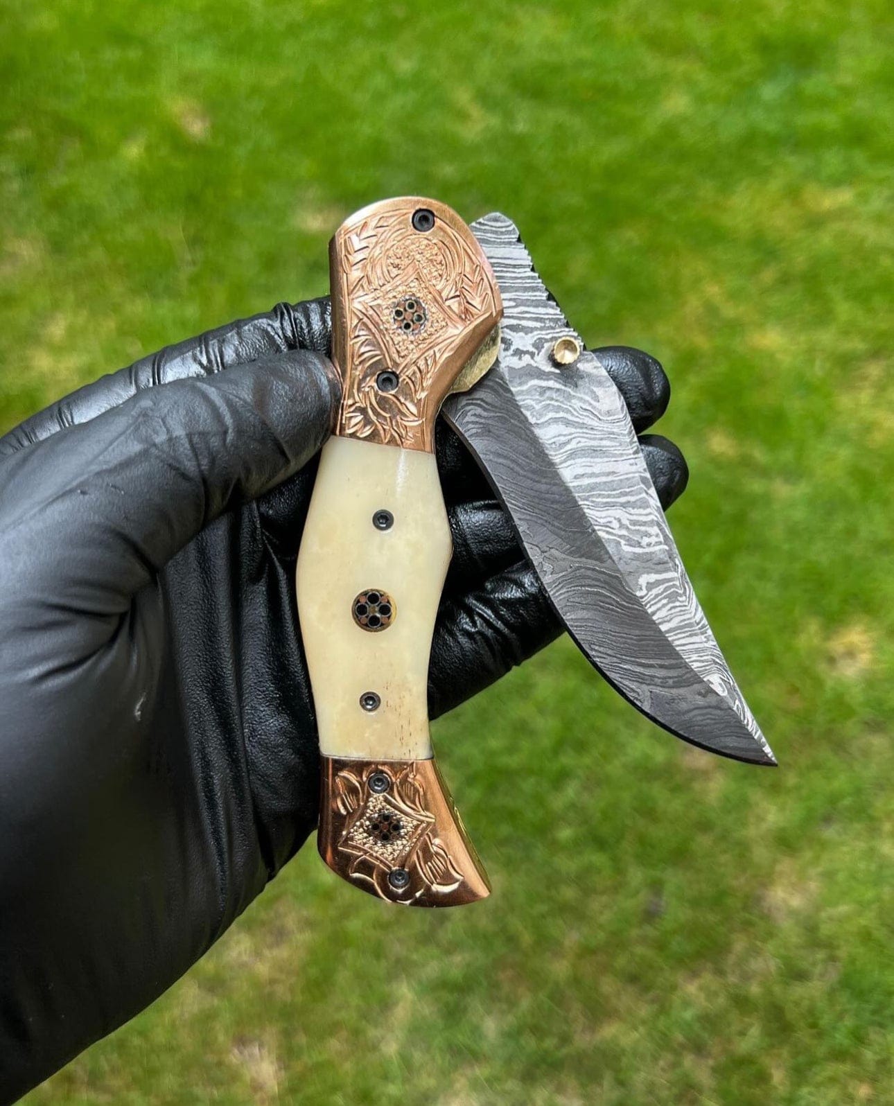 cskforged Folding Dmascus Pocket Knife/EDC Pocket Folding