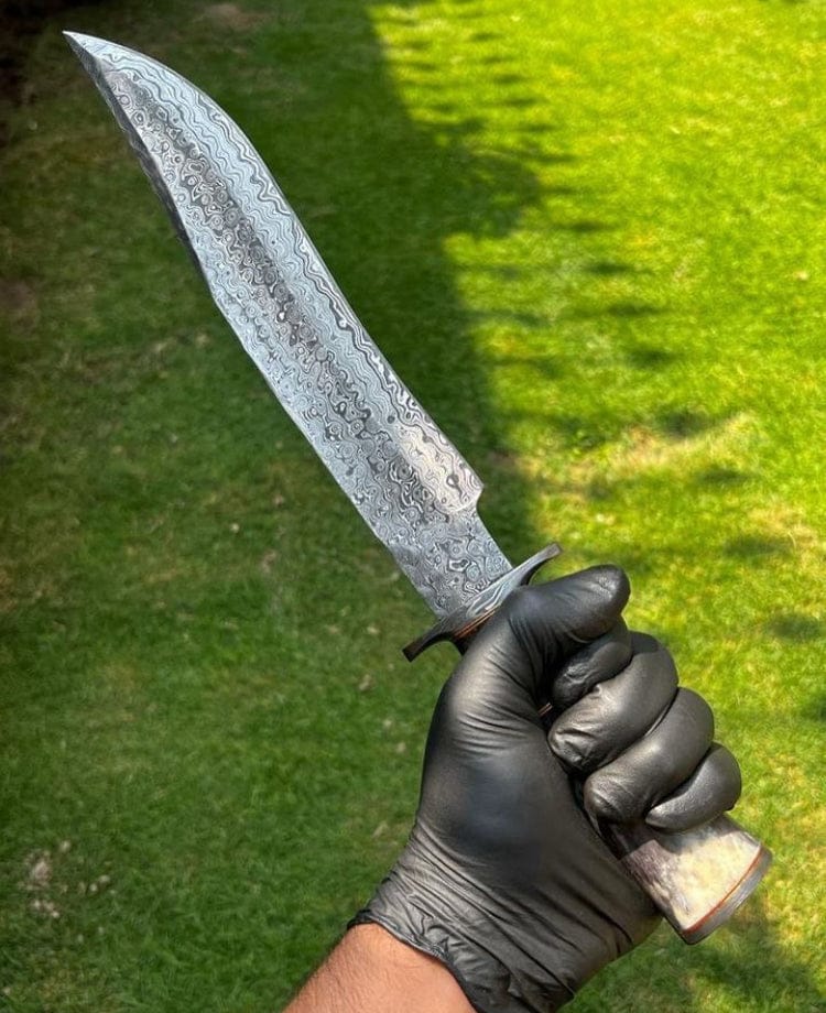 cskforged Knife Custom Made Damacus Steel Camping Knife