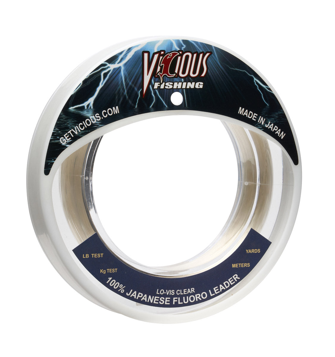 Vicious Fishing Fluorocarbon 110 Vicious 100% Japanese Fluorocarbon Leader - 40 Lb Test