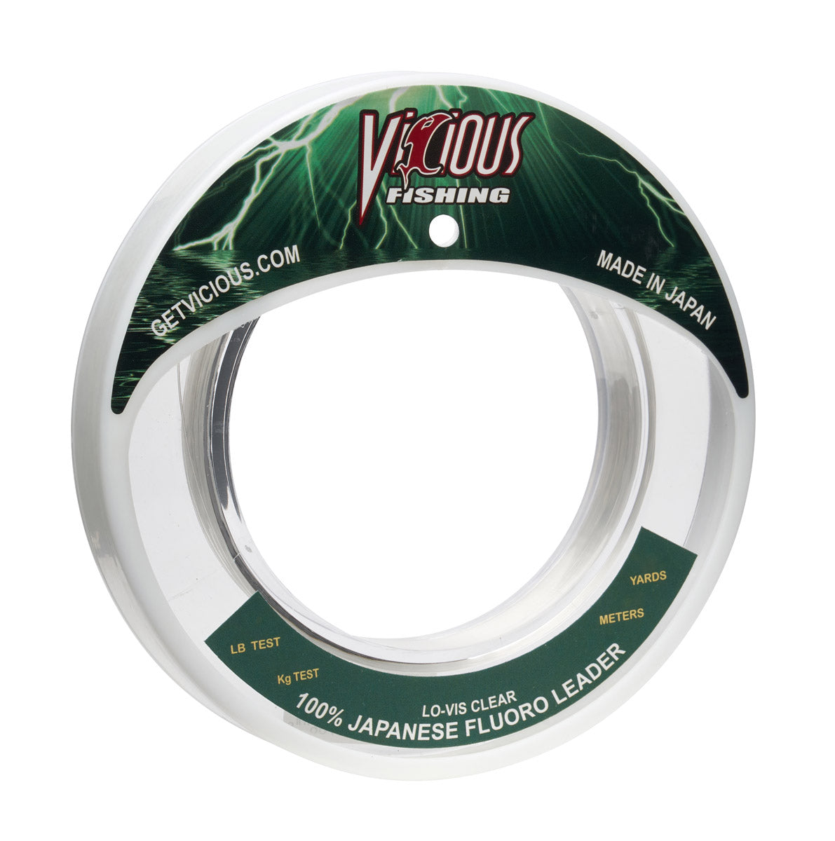 Vicious Fishing Fluorocarbon Vicious 100% Japanese Fluorocarbon Leader - 100 Lb Test