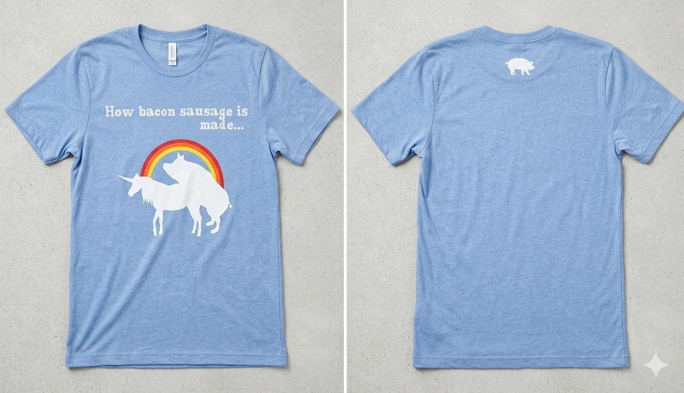 T-Shirt:  How Bacon Sausage is Made...