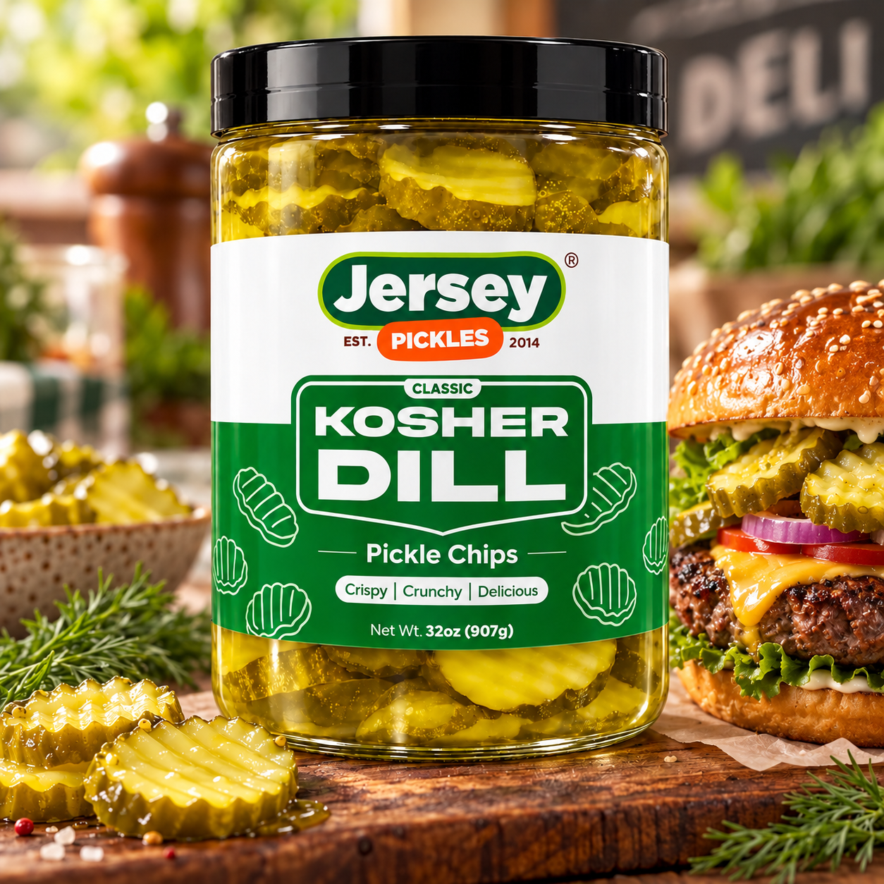 Kosher Dill Pickle Chips