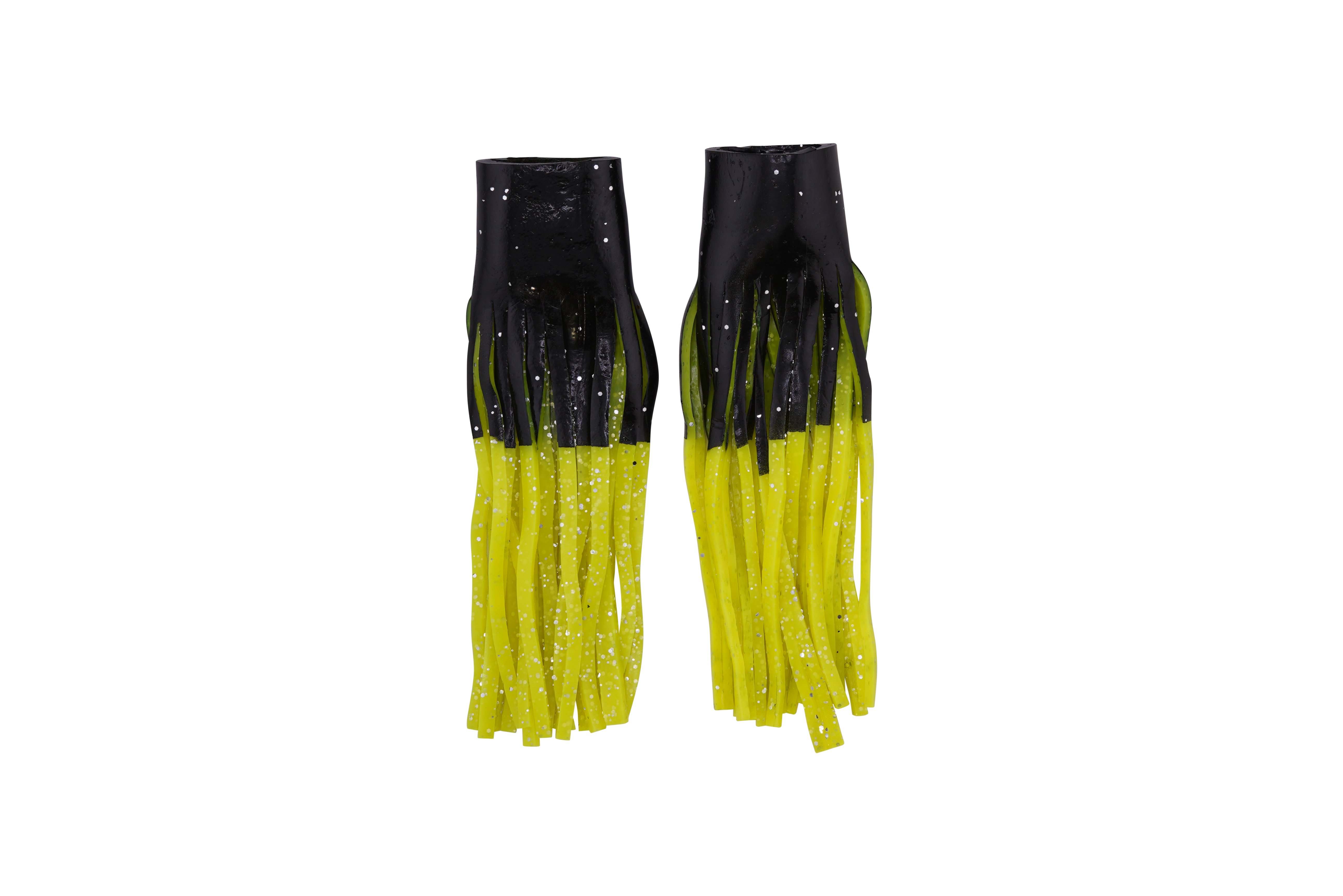 Livingston Lures Accessories Big Nasty/ Black & Chartreuse Kraken Skirted Tail Kit
