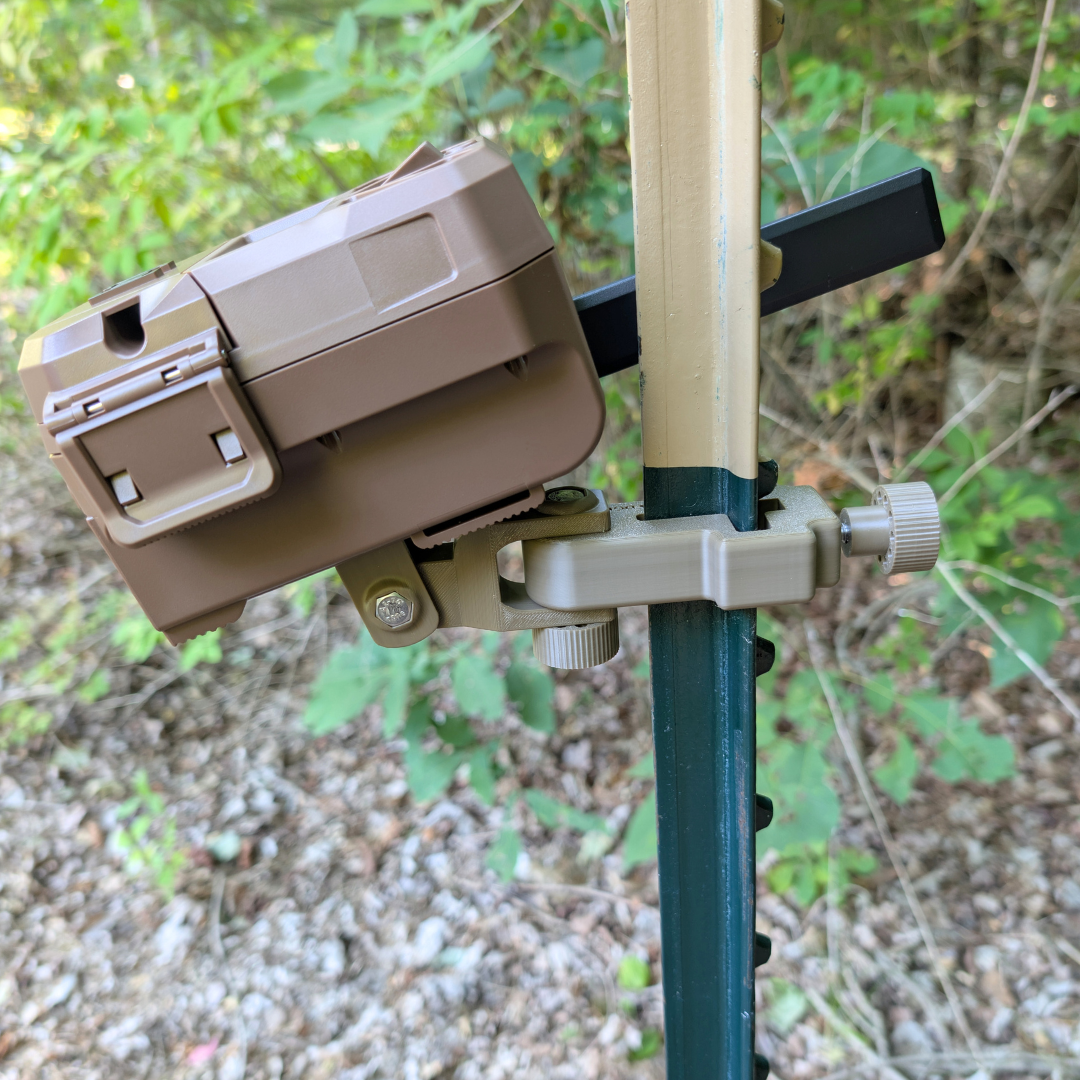 The ADK Edge APEX 360° Rotating T-Post Trail Camera Mount for Moultrie EDGE