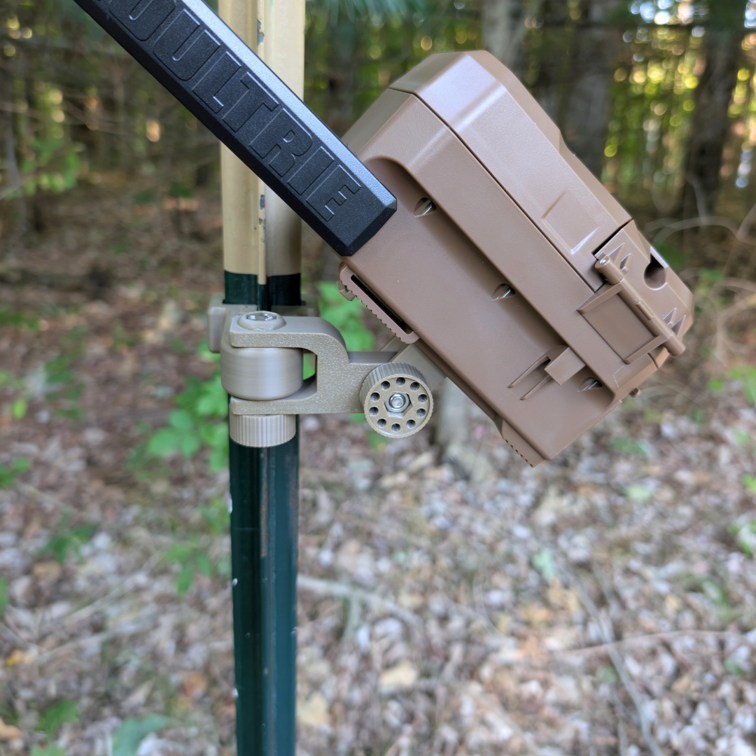The ADK Edge APEX 360° Rotating T-Post Trail Camera Mount for Moultrie EDGE