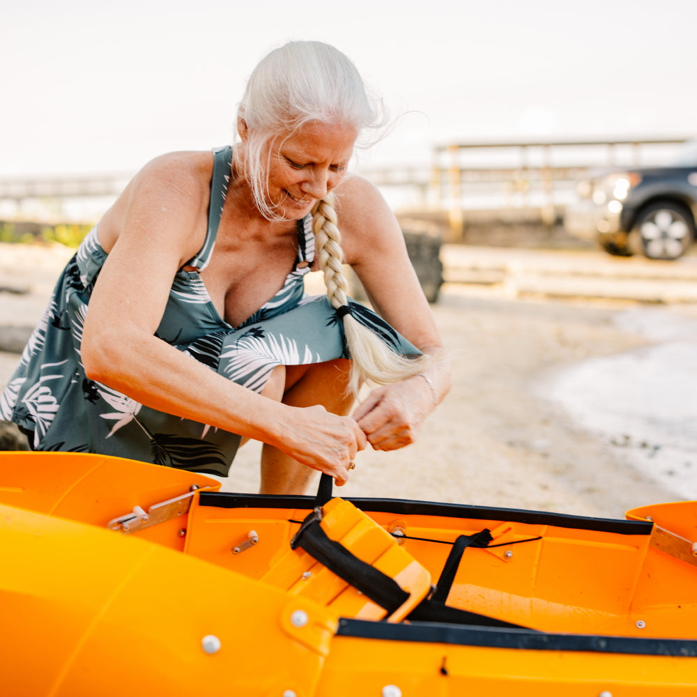 Labor Day Sale! Tucktec Pro Folding Kayak | Hard-Shell | 2-minute Set-up | Foldable, Portable Kayak