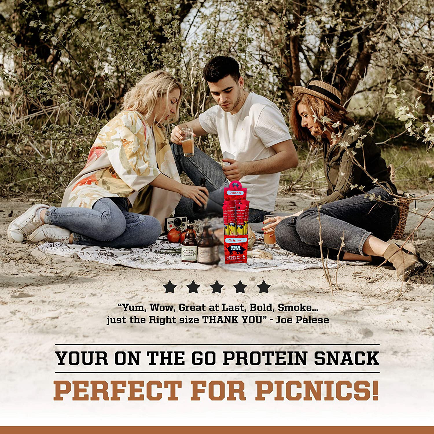 Craft Pork Snack Stick Sampler (3 sticks total)