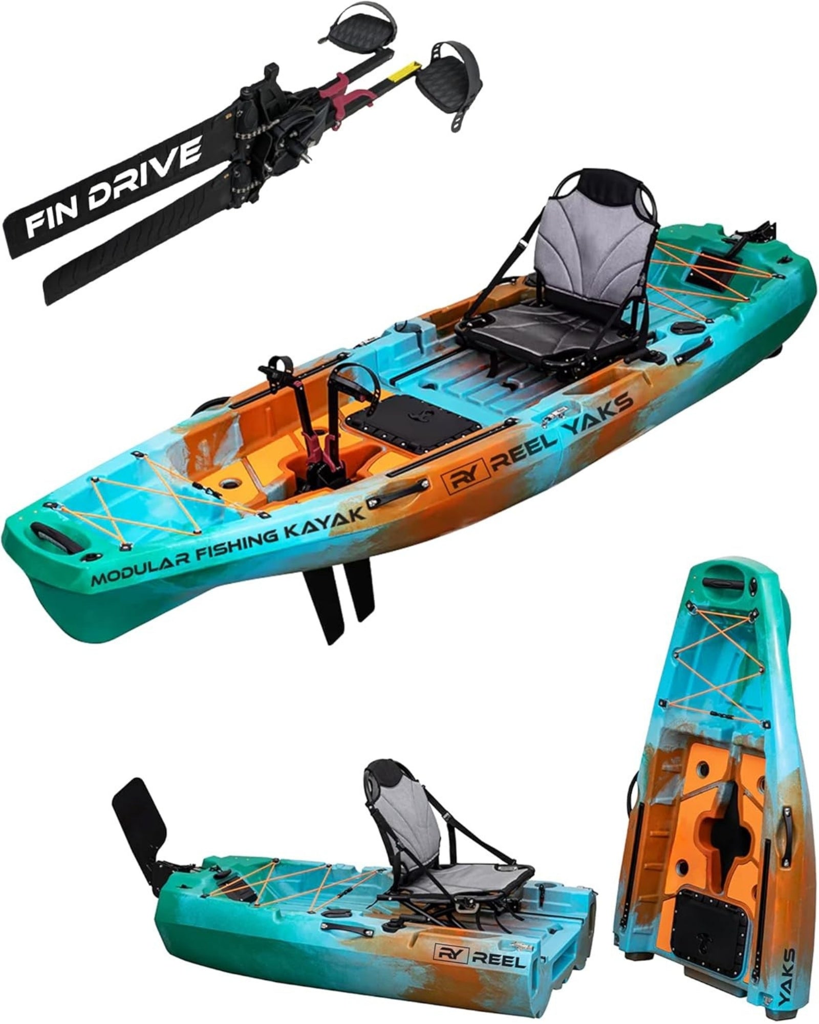 Radar 10ft Fin Drive Modular Fishing Kayak