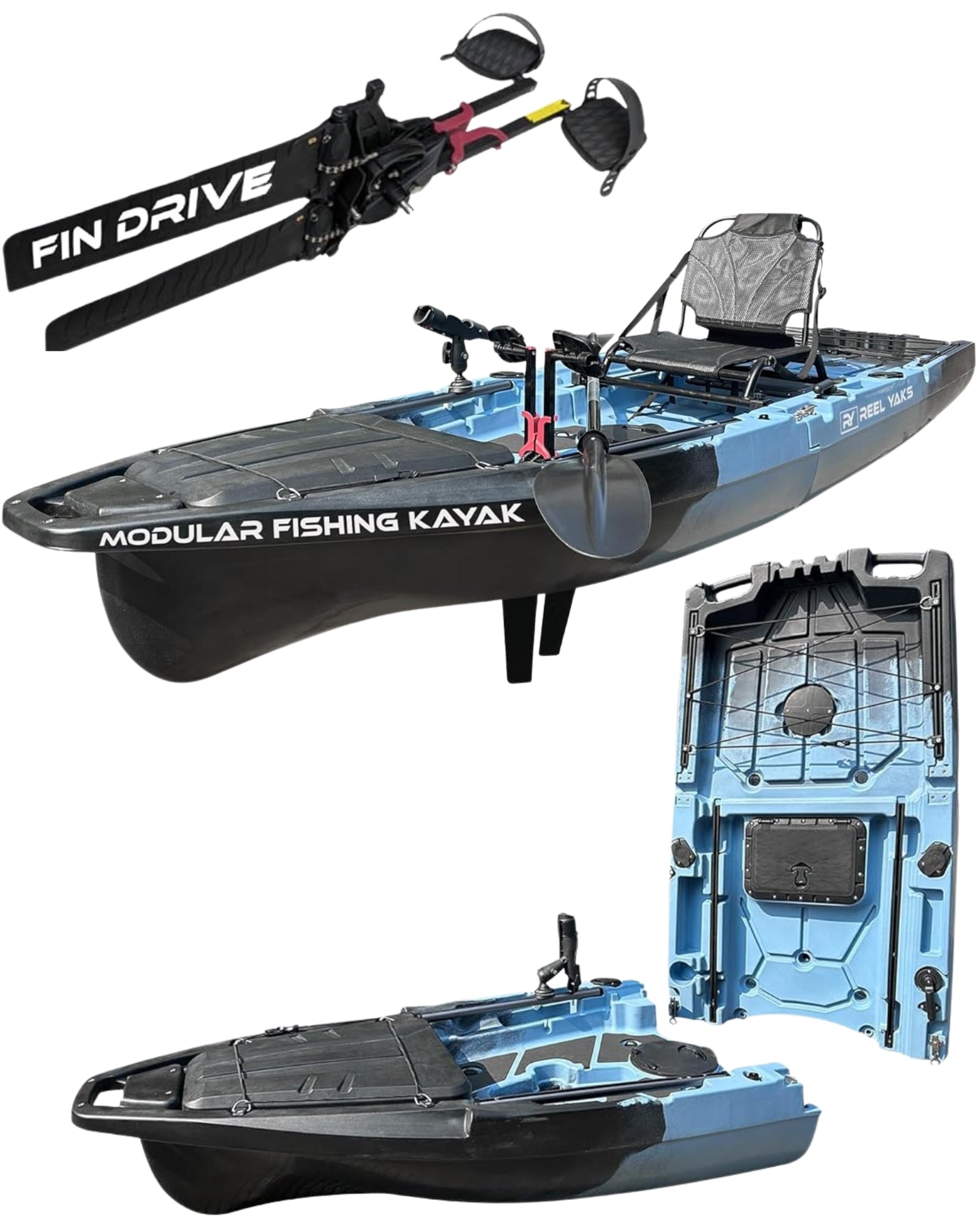 Recon 10ft Fin Drive Modular Fishing Kayak