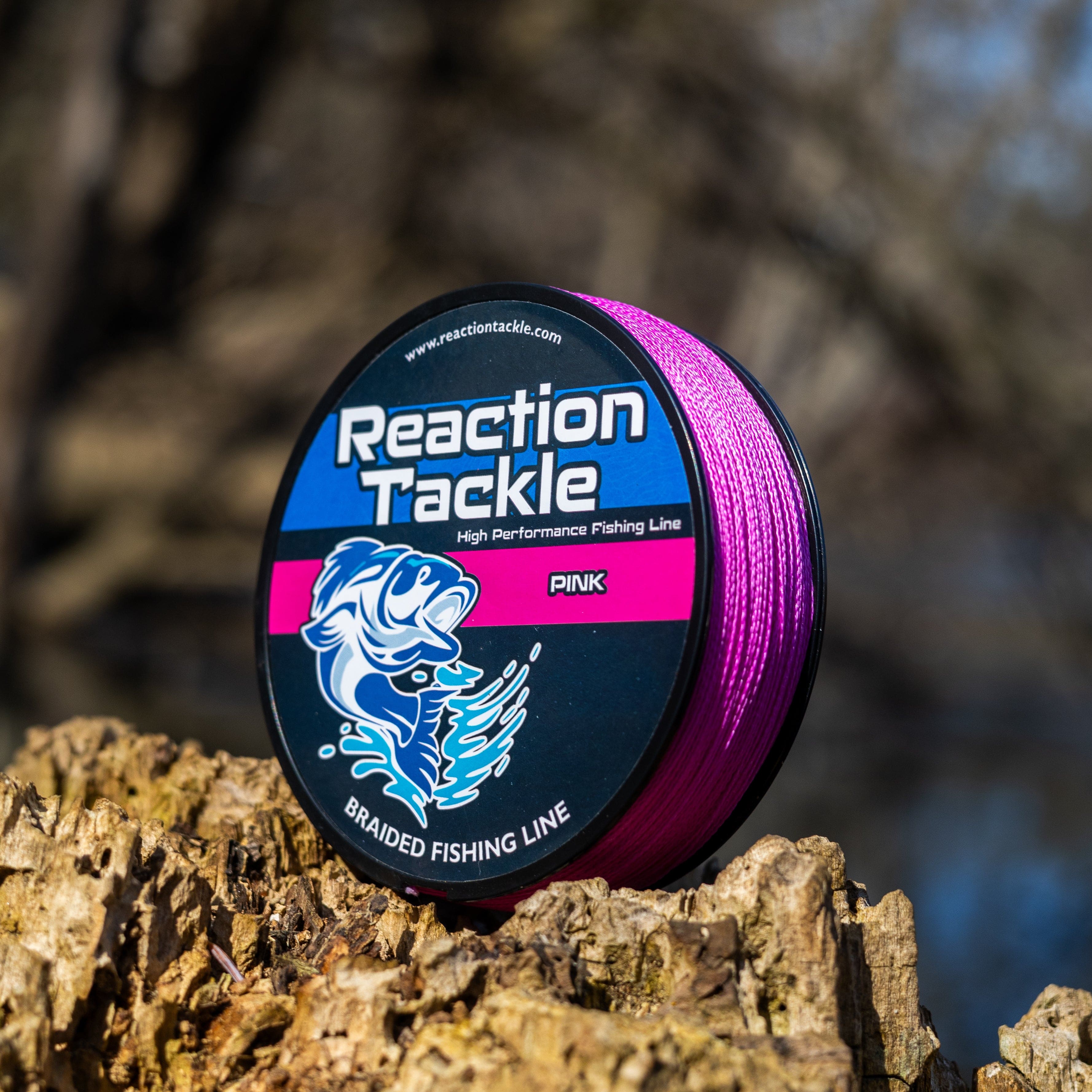 Reaction Tackle Braided Fishing Line - Pink