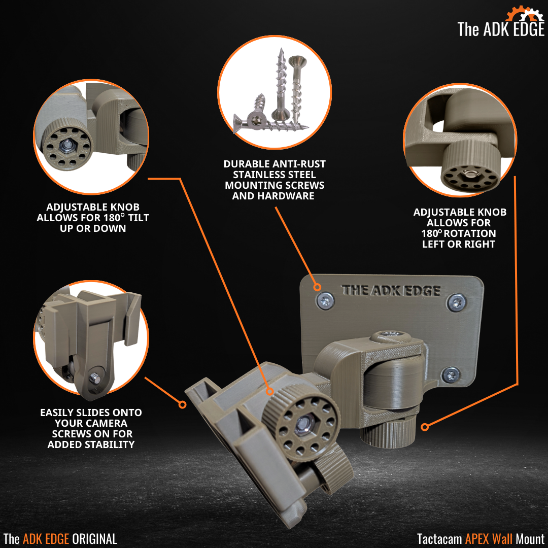 The ADK Edge APEX 360° Rotating Wall Trail Camera Mount for Tactacam REVEAL 4.0