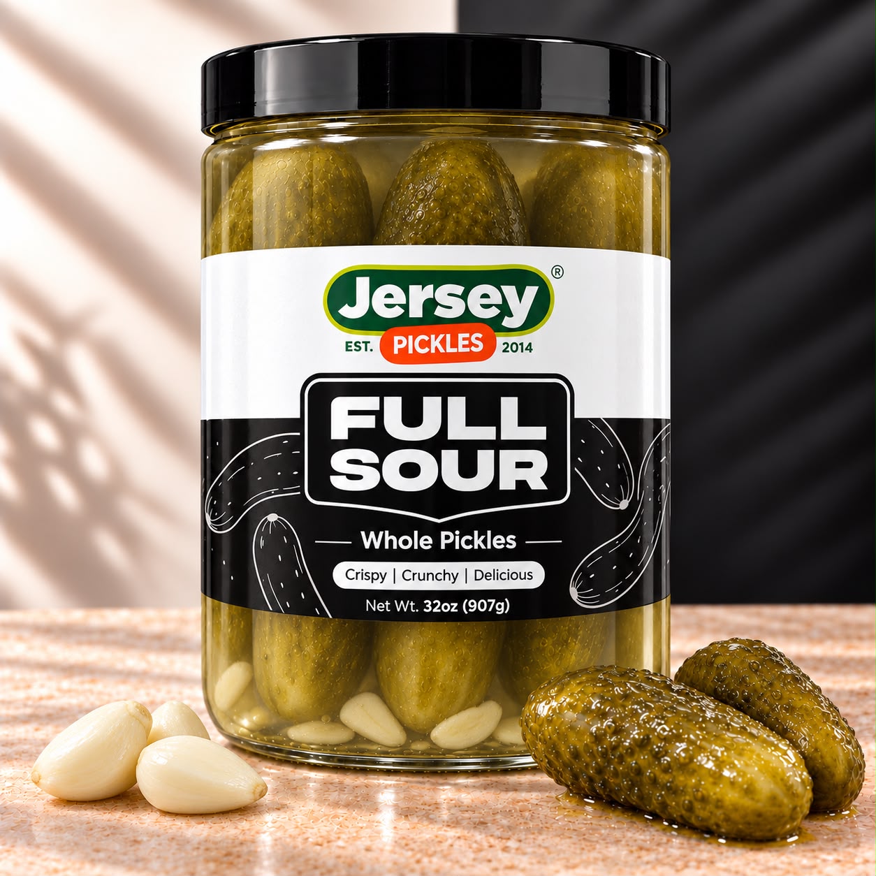 NY Style Whole Full Sour Pickles (Naturally Fermented)