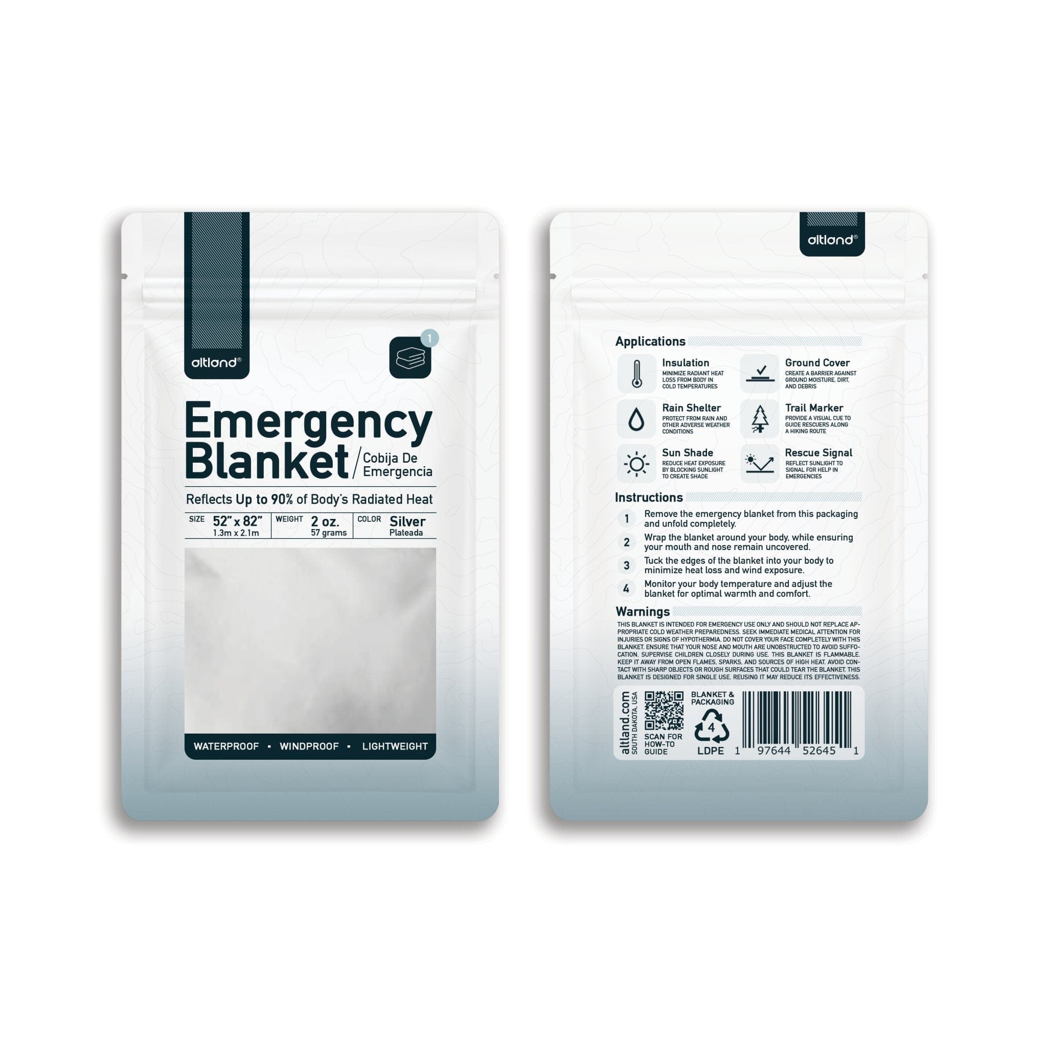 Altland Emergency Blanket 25 Pack of Emergency Blankets