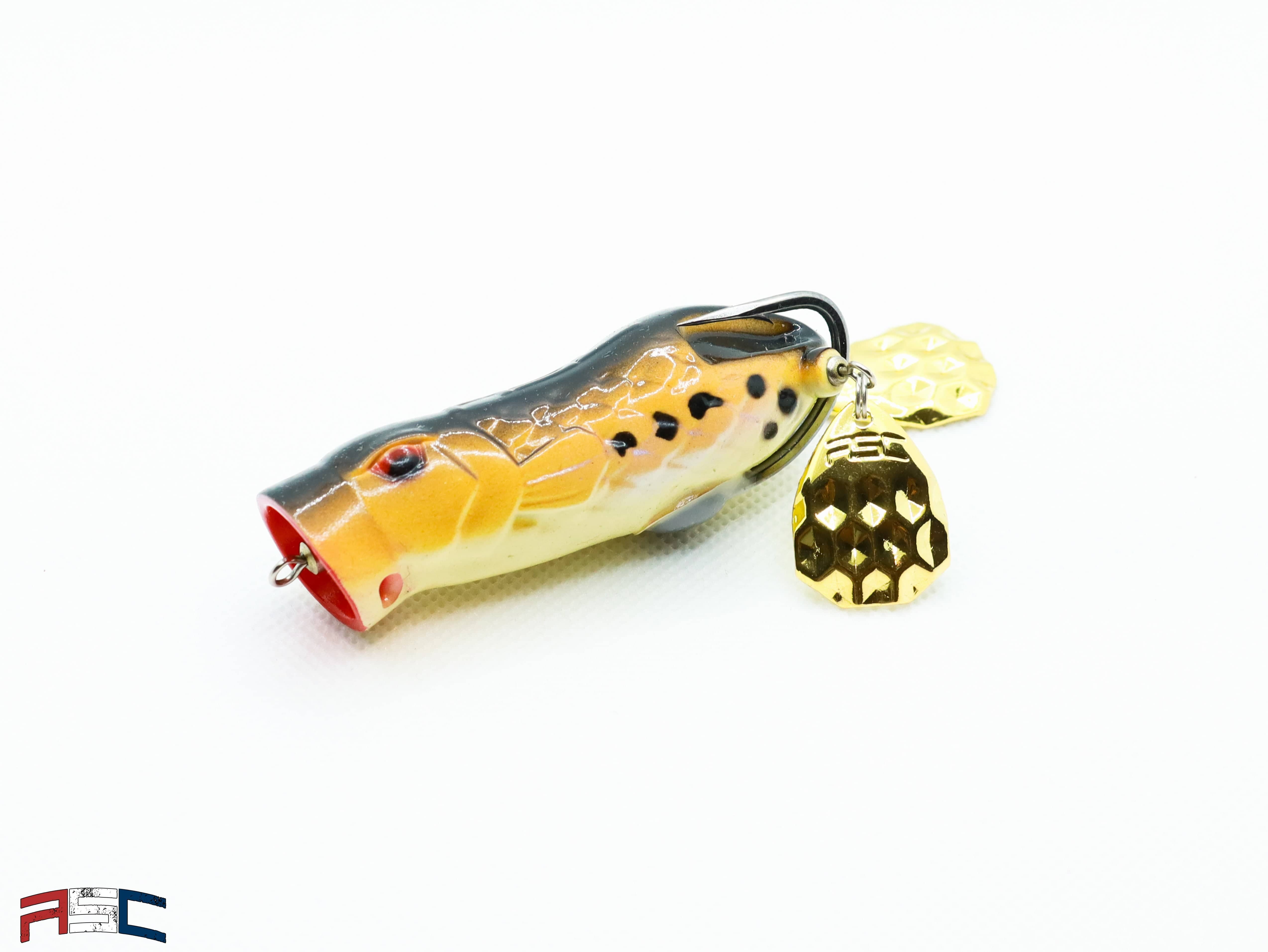 American Snakehead Customs LLC Frogs Double Hex Colorado / Bullseye Snek Pop N' Snek Frog