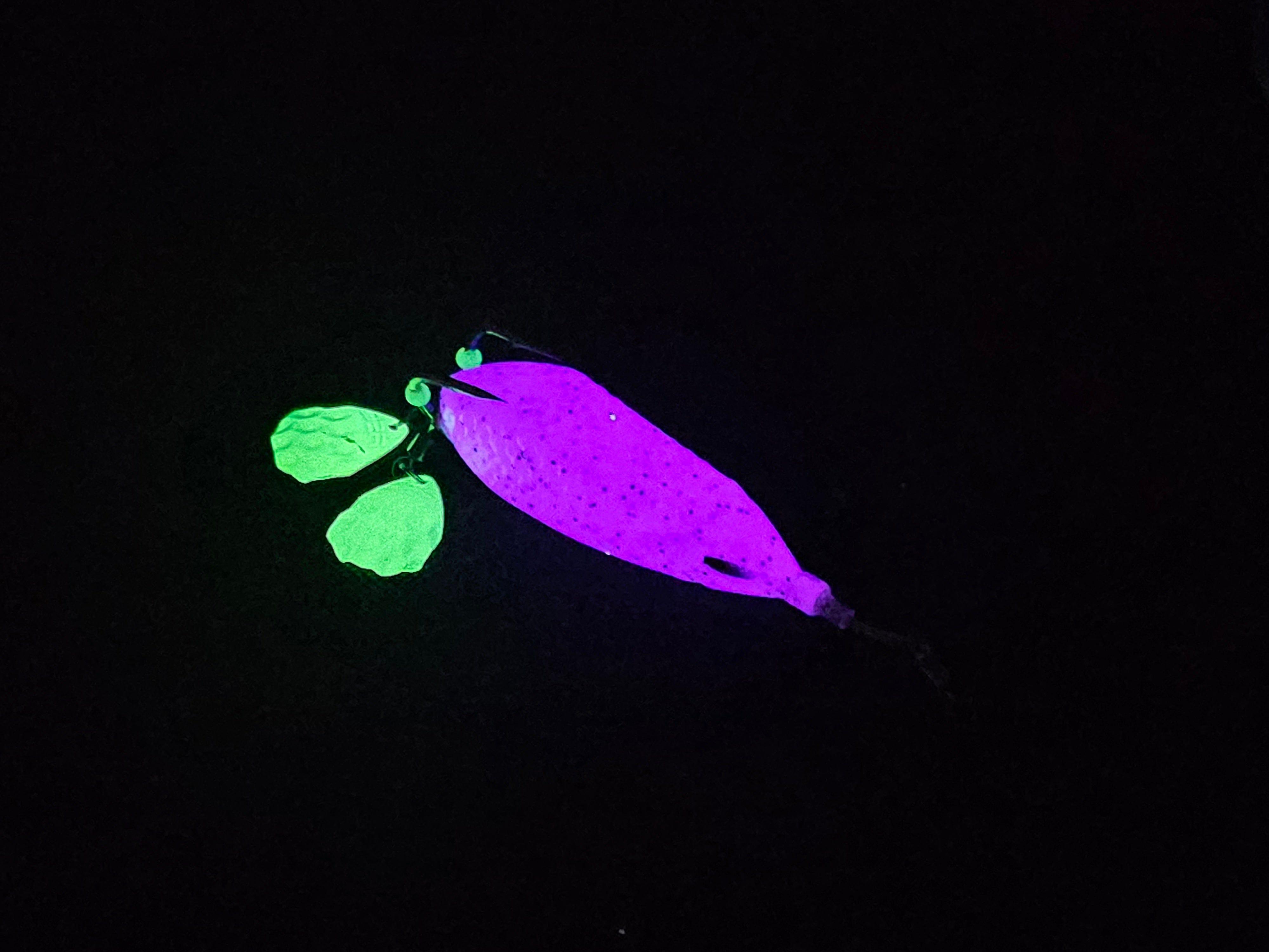 American Snakehead Customs LLC Frogs Double Hex Colorado / Glow Purple Snek Frog