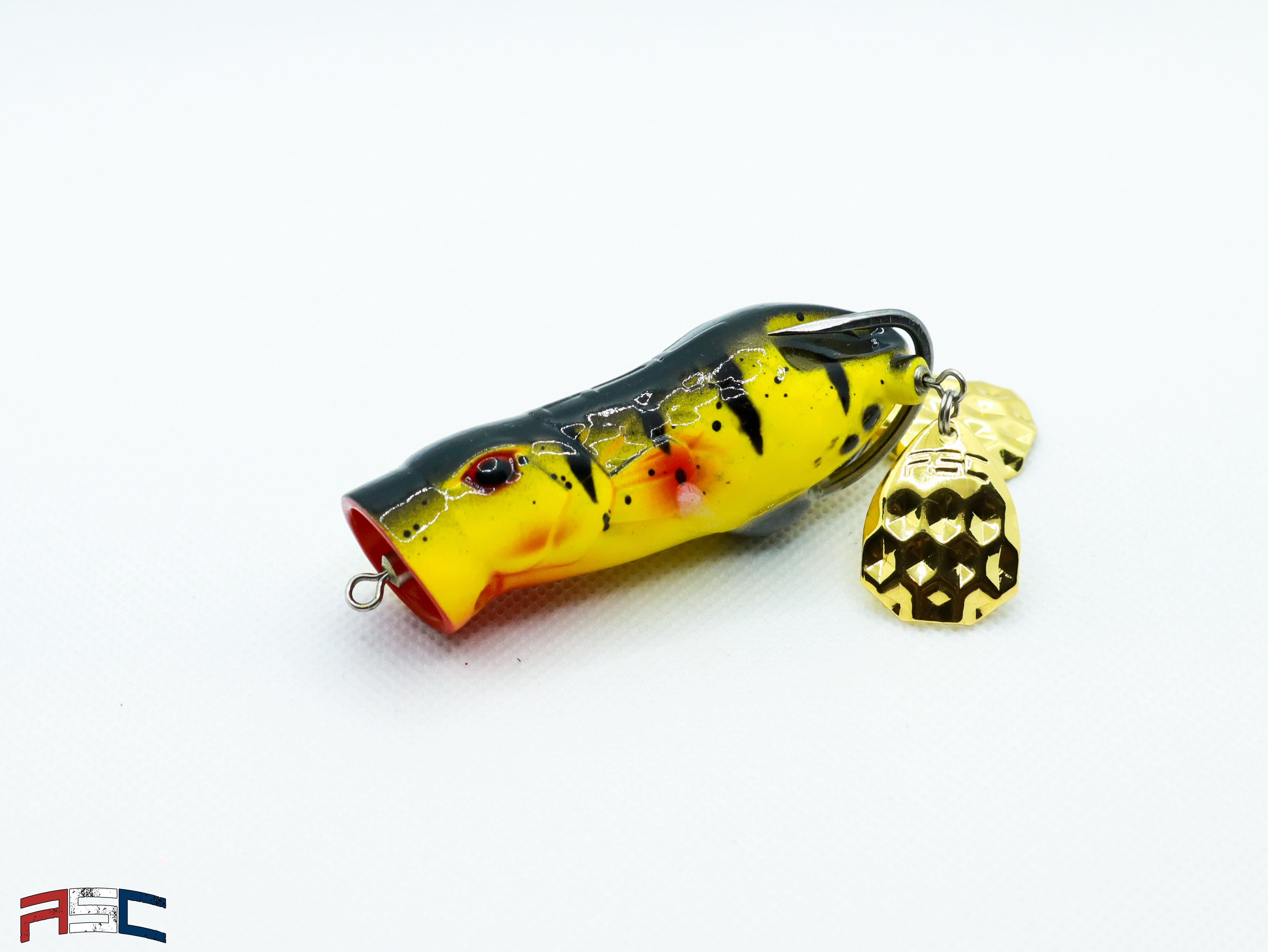 American Snakehead Customs LLC Frogs Double Hex Colorado / Peacock Snek Pop N' Snek Frog