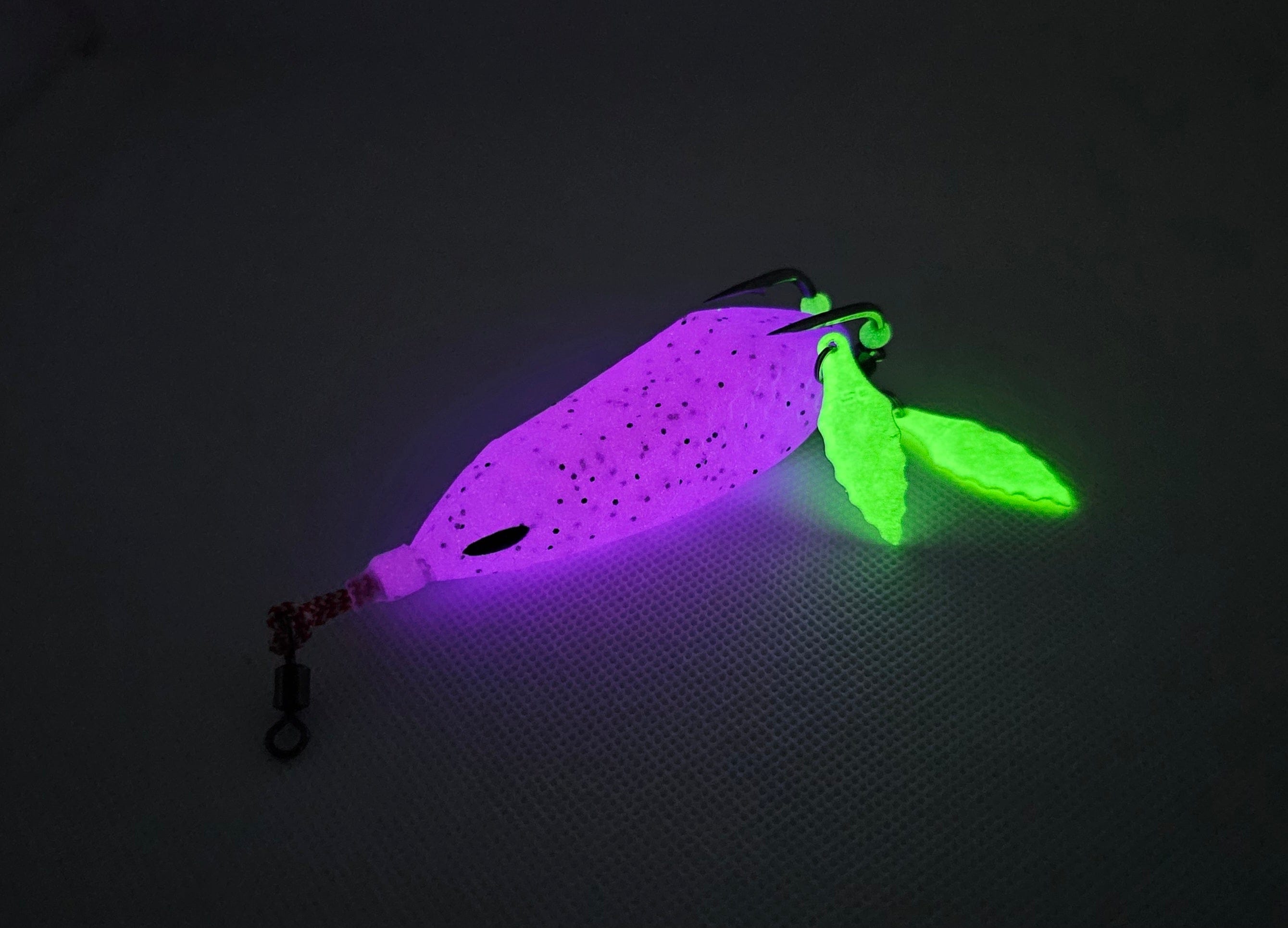 American Snakehead Customs LLC Frogs Double Kunai / Glow Purple Snek Frog