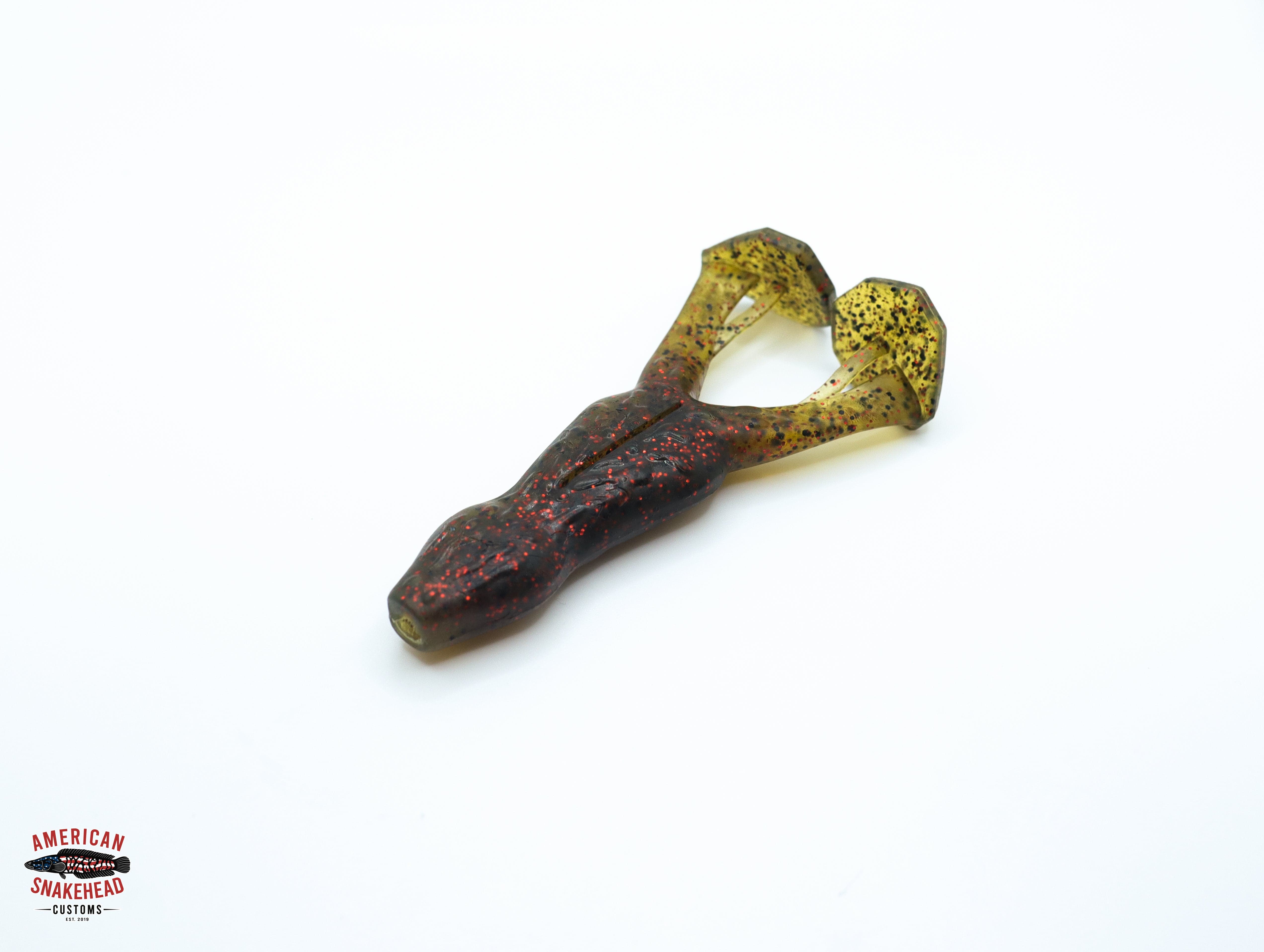 American Snakehead Customs LLC Frogs Green Pumpkin Red Frankenfrog