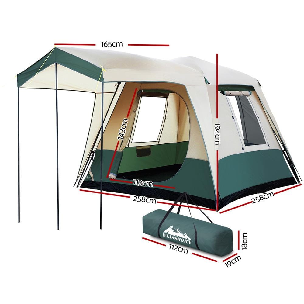 Backcountry Sportsman Home & Garden Weisshorn Instant Up Camping Tent 4 Person Pop up Tents Family Hiking