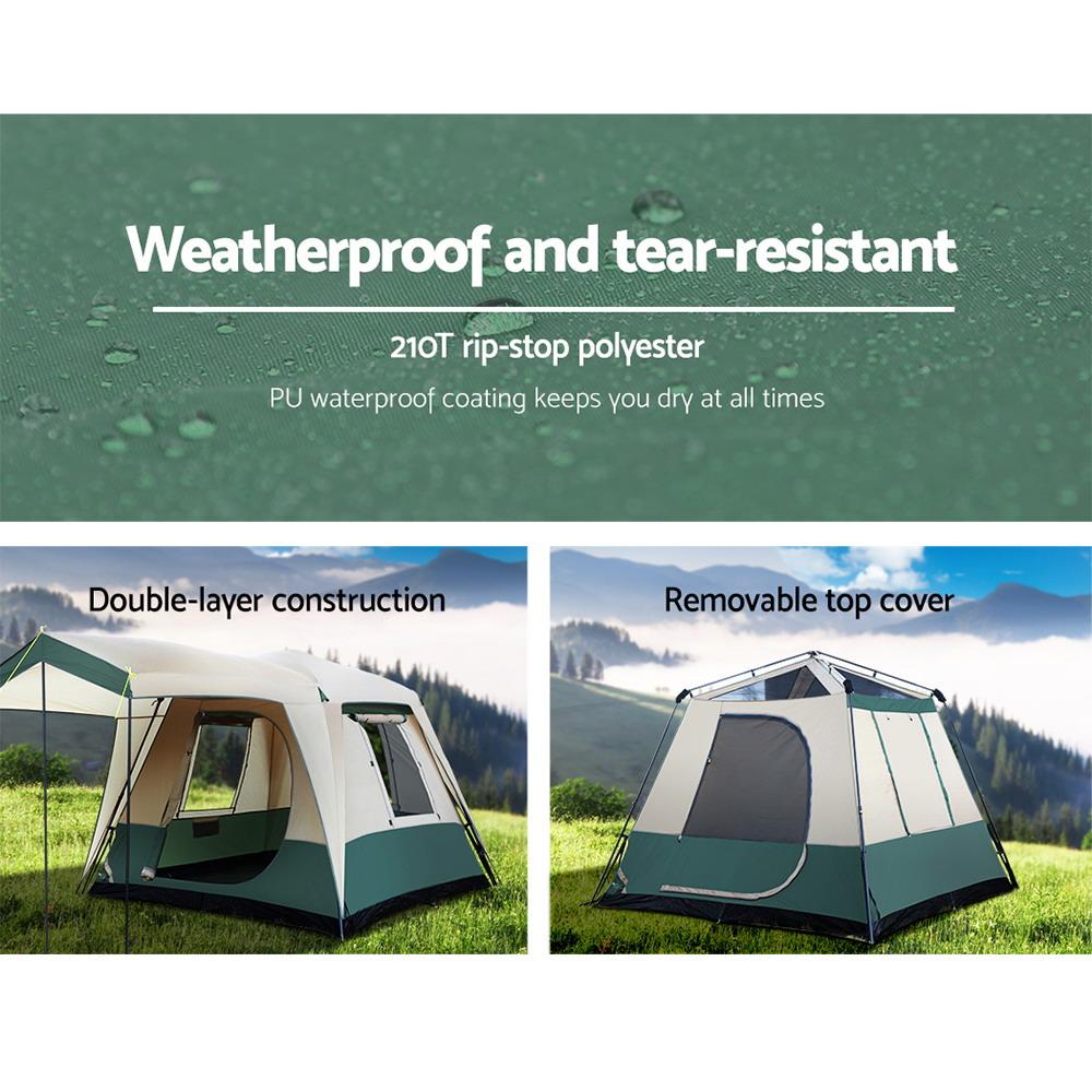 Backcountry Sportsman Home & Garden Weisshorn Instant Up Camping Tent 4 Person Pop up Tents Family Hiking