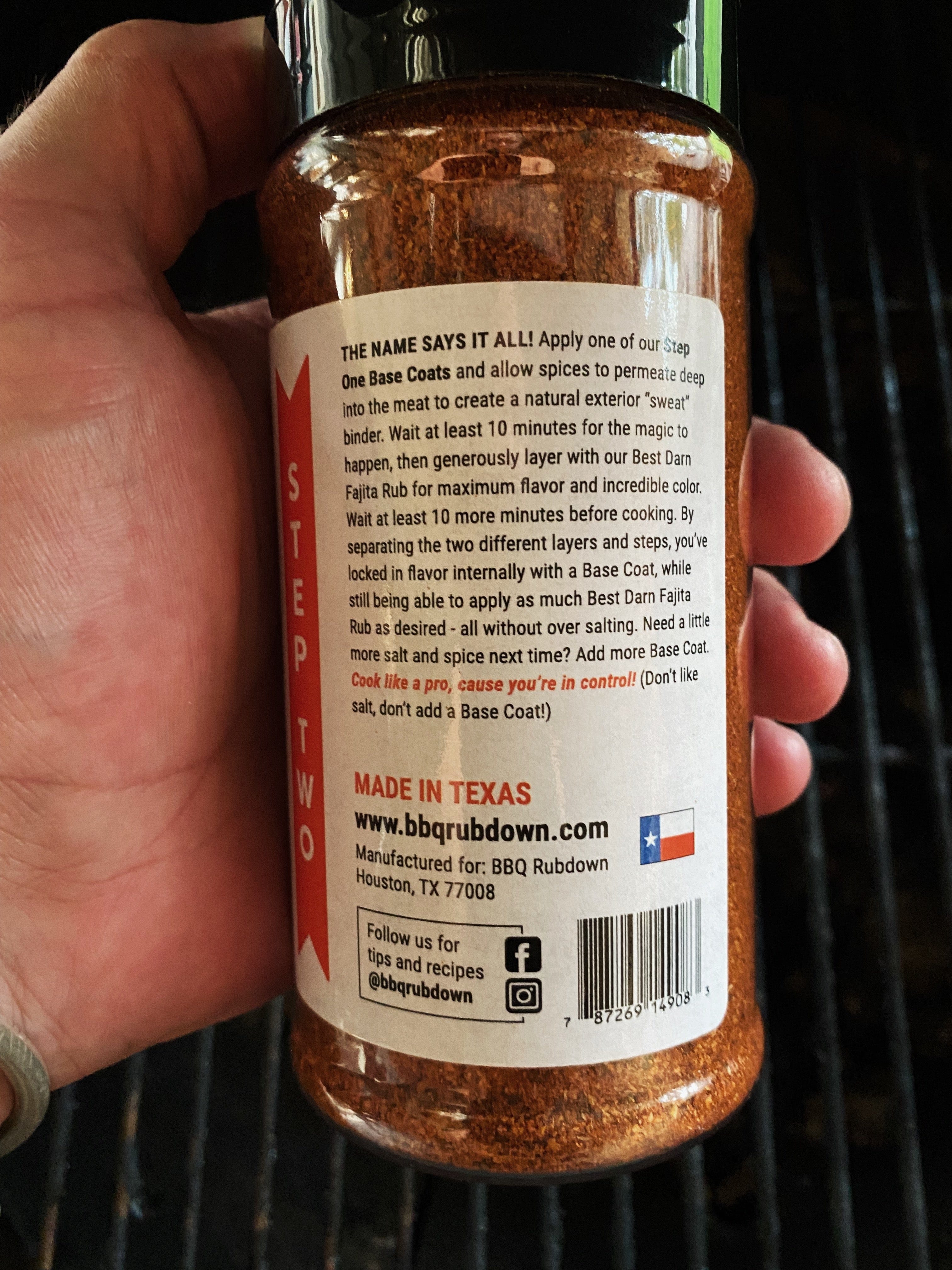 BBQ RUBDOWN Seasoning Best Darn Fajita Rub - Step Two